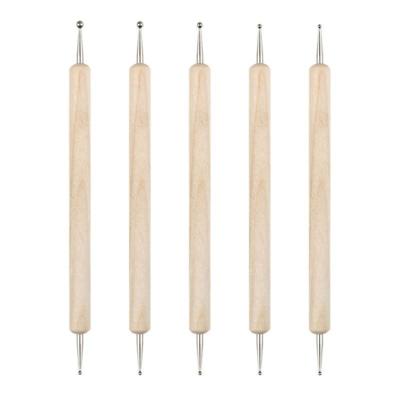 China 5pcs/set Wooden Dotting Nail Art Pen Nail Gem Dotting Pen Tools for sale