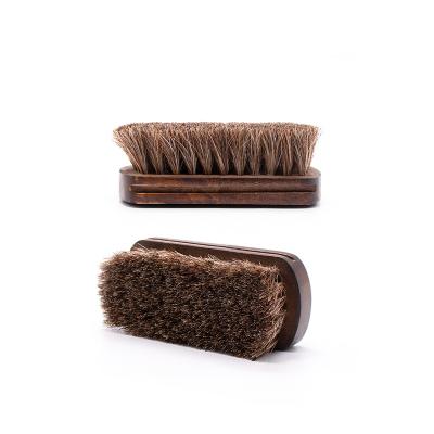 China Shoe Brush 100% Wooden Horse Hair Shoe Brush For Cleaning And Care Boots for sale