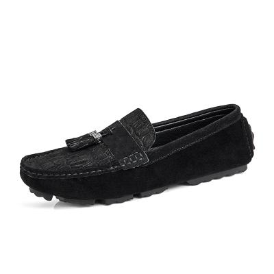 China Fashion Trend Genuine Leather Alligator Pattern Spring Loafers Gommino Slip On Loafer Shoes For Fashion Men for sale