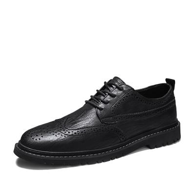 China Wholesale Breathable Dress Customized Microfiber Formal Leather Upper Black Summer Style British Shoes For Man for sale