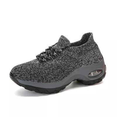 China CUSHIONING comfortable lightweight casual high rise knitted other air cushion to bump shoes for woman for sale