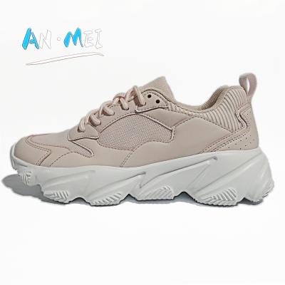 China CUSHIONING New OEM AM110703 Trending Pink Sport Women Chunky Shoes With High Quality for sale