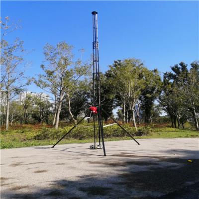 China Torre de aluminio de la antena telescópica del torno de la mano de la ayuda del uno mismo en venta