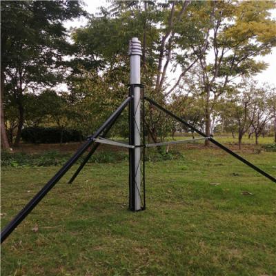 China Telescopische Duw op Mast 6M 9M 12M Portable Antenna Mast Te koop