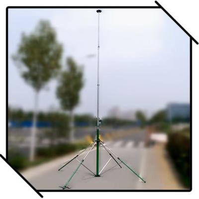 China Tripod 18M Hand Push Up 2MM Aluminium Telescopic Mast for sale