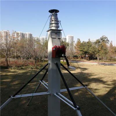 China Kurbeln Sie 30ft ineinanderschiebenden 18M Aluminum Portable Antenna Mast an zu verkaufen