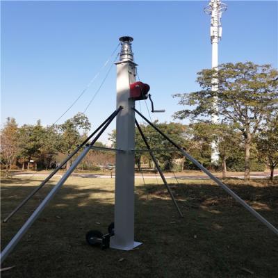 China 12m Regelbare 6063 Alu Telescopische de Antennemast van de Legeringsdriepoot Te koop