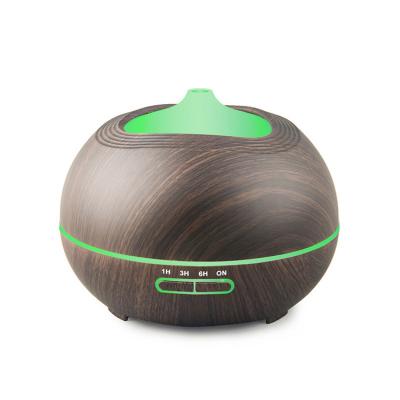 China Manufacturer Direct Selling Waterless Diffuser Car Humidifier Ultrasonic Wood Grain Humidifier Diffuser Power-up Car Humidifier for sale