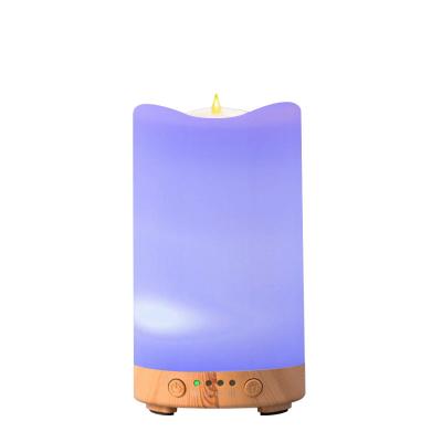 China Hot Selling Colorful Power-2022 Candle Aroma Diffuser Humidifier Waterless 130ml Mini Ultrasonic Smart Candle Air Humidifier From Manufacturer for sale