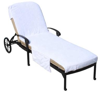 China Luxury Hotel Spa Lounge Chair Cover Towel With Side Pockets Pool Towel Pool Chair Cover Soft Cotton Viable Beach Cover Towel With Side Pockets for sale