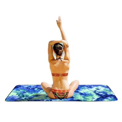 China Sustainable Hot Selling Non-Slip Yoga Blanket Hot Selling Microfiber Dye Bond Microfiber Beach Yoga Towel Soft Absorbent Yoga Towel for sale