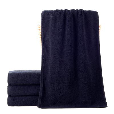 China Large Cotton 500g Cotton 500g Large Bath Towel Custom Made Sustainable Luxury Thick Black Workable Beach Home Bathroom Towel for sale