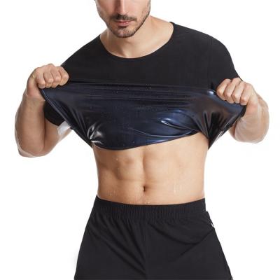 China Slimming Suit Men's Heat Trapping Compression T-shirt Gym Exercise Shaper Jacket Sauna Suit Sweaty Soft Shirt for sale