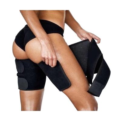 China Non-slip Sauna Sweat Leg Shaper Belt Slimmer Thigh Wrap Thigh Wrap Adjustable Compression Body Thigh Trimmer for sale