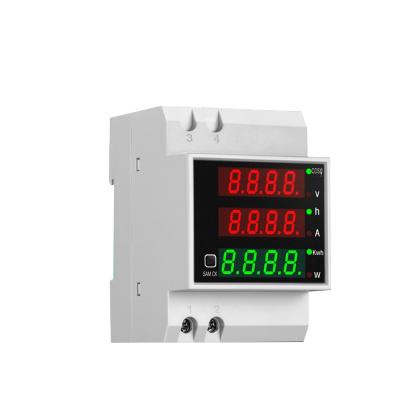 China D52-2042 Multi Function Digital Din Rail Ammeter Voltmeter Current-Voltage Electricity Meter for sale