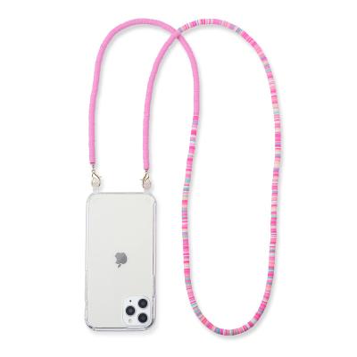 China Phone Strap DIY Beads Necklace For Iphone 13 Max Pro X 11 12 Max Cross Necklace Pro - Body Phone Case With Stainless Steel Chain for sale