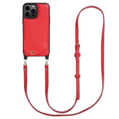 China Phone Strap Wallet Bag Necklace Strap Strap Sling Mobile Phone Case for iphone 13 13 pro 13 pro max for sale