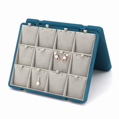 China Fashionable Factory Customized Luxury Velvet Microfiber Jewelry Storage Tray Case Display For Jewelry Organizer for sale