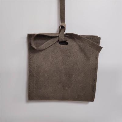 China Easy to Storage Custom Logo Velvet Jewelry Bags Travel Gift Jewelry Packaging Pouch with Lace Tie String for sale