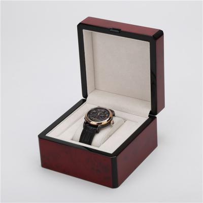 China Fashionable high quality cheap custom paint stain MDF logo luxury watch box for gifts for sale