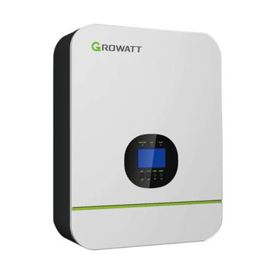 China Growatt DC to AC Inverter Off Grid Single Phase Solar Inverter Off Grid Inverters 3kva 48V 3000W 5000W DC/AC 350/455/130mm for sale