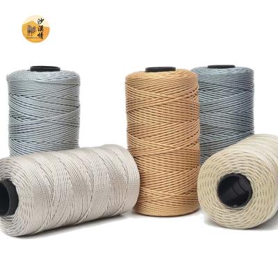 China Hot Selling Hand Knitting Crochet Abrasion-Resistant Thread Flat Dyed 100% Polypropylene 3ply Crochet Yarn for sale