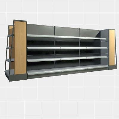 China Double Sided Metal Gondola Retail Display Racks Supermarket Shelves Supermarket Grocery Shelf for sale