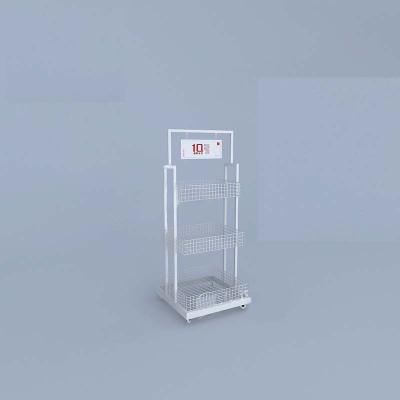 China Single Sided Floor Standing Rack Supermarket Metal Customized Grocery Shelves for sale