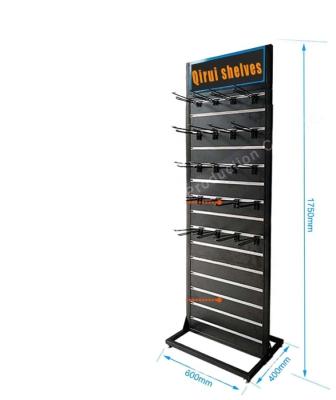 China Qirui Supermarket Metal Shelves Heavy Duty Double Sided Hot Selling Supermarket Equipment Display Racks for sale