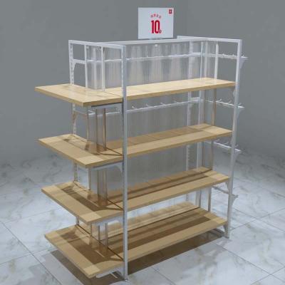 China New Modern Double Sided Heavy Duty Supermarket Shelves Display Floor Standing Racks for sale