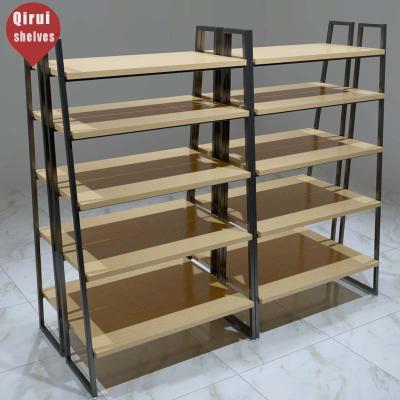 China Customized 5 Tier Double Sided Supermarket Shelves Products Display Stand Supermarket Rack for sale