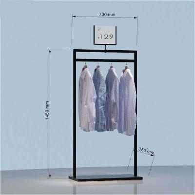 China Double Sided Clothes Standing Single Display Rack Metal Clothes Display Rack for sale