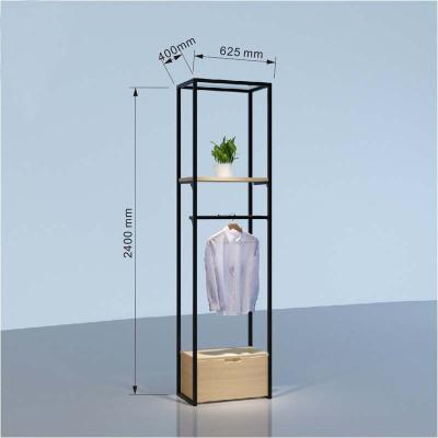 China Single Sided High End Store Clothes Display Stand Floor Rack Clothes Display Racks for sale