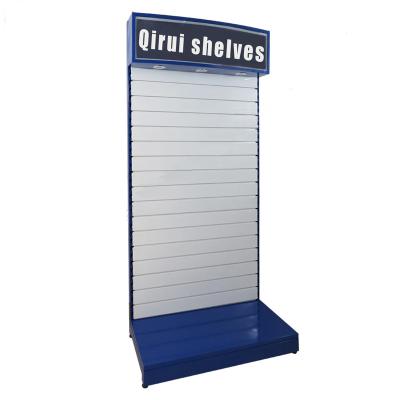 China Qirui New Single Sided Retail Supermarket Shelves Modern Design Metal Gondola Shelf for sale