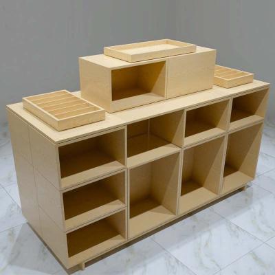 China Single Sided High Quality 3 Tier Shelf Wood Shelf for Home and Office for sale