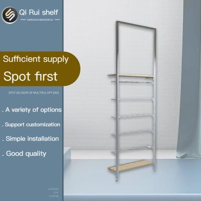 China Single Sided Hot Sale Supermarket Wood Shelves Wall Shelf Storage Gondola Display Stand For Retail Store for sale