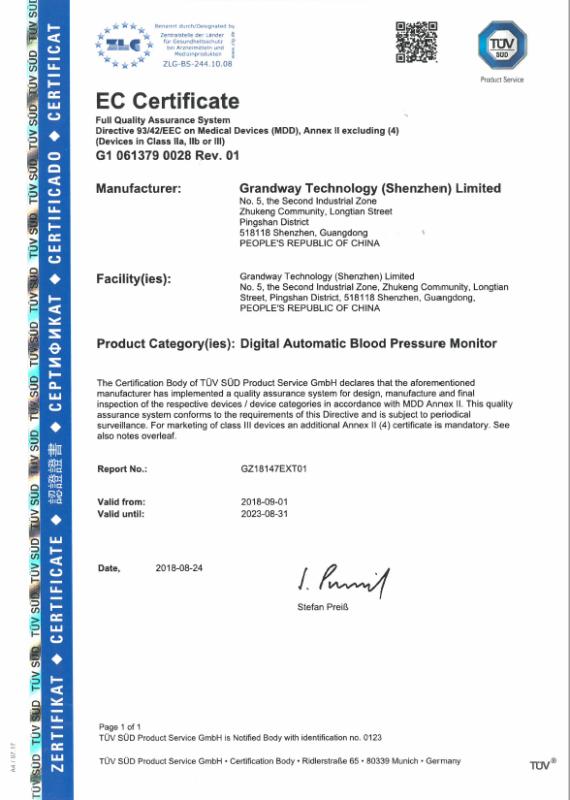 CE - Grandway Technology (shenzhen) Limited