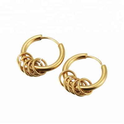 China Hot Selling Stainless Steel Men's Hoop Earrings for sale