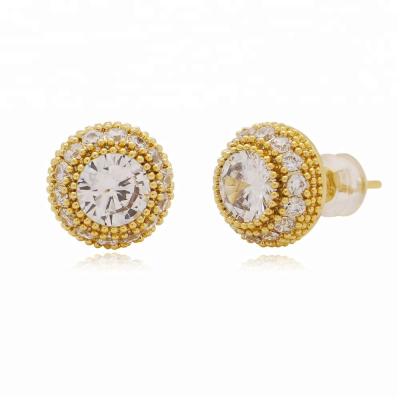 China Stud Earrings Fashion Design 18k Gold Filled Earrings for sale