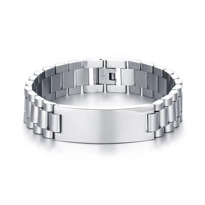 China Honestar Stainless Steel Fashion Costume Jewelry Smooth Stainless Steel Bracelets For Men for sale