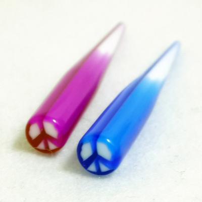 China Taper Hot Sale Peace UV Acrylic Ear Tapers Piercing Body Jewelry Ear Flesh Expansion for sale