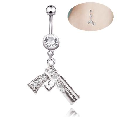 China FASHIONABLE High Quality 14G Gun Dangle Charm Belly Button Belly Ring for sale