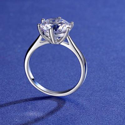 China Hiphop Blues RTS Luxury Iced Out 925 Sterling Silver 3 Carat Adjustable Moissanite Ring For Men Jewelry for sale