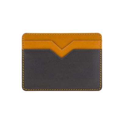 China Fashion OEM Design Mix Color PU Leather Credit Card Holder 4 Card Slots With 1 Cash Pocket for sale