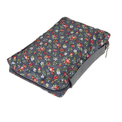 China Bible Cover Cloth Bible Book Cover Makers Canvas Bible Case Bag With Full Flower Printing for sale