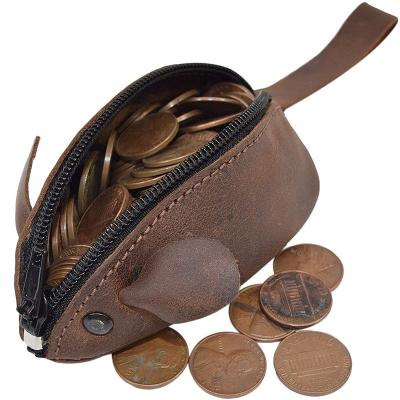 China Wholesale Fashion Real Fashion Small Animal Mouse Shape Coin Purse Zipper Coin Pouch Leather for sale