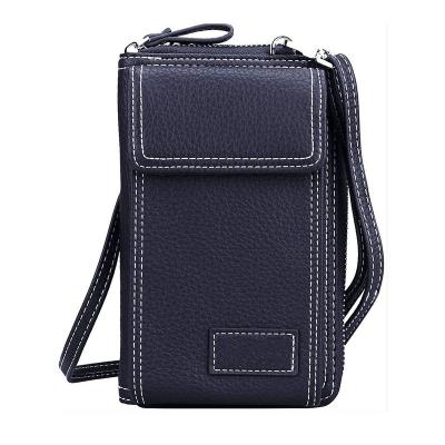 China Factory Wholesale Custom Leather Women Purse Cross - Body Cell Phone Bag Shoulder Purse Travel Wallet OEM/ODM Small Pocket Bag for sale