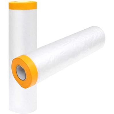 China Protect your floor and furniture while painting dust protective plastic protective tablecloth tape masking film for paint and furniture dust proof for sale