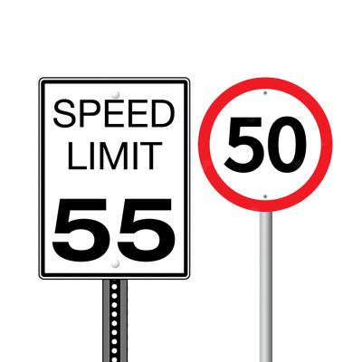 China Urben rural highway road road aluminum speed limit signs speed limitation 50 59 sign speed limit for sale