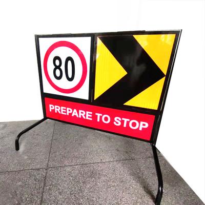 China Construction work zones custom traffic control traffic control road sign construction site sign frame foldable portable reflective aluminum factory price for sale for sale